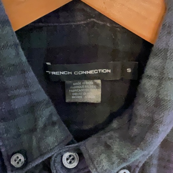 FRENCH CONNECTION mens cotton flannel shirt - Picture 3 of 6